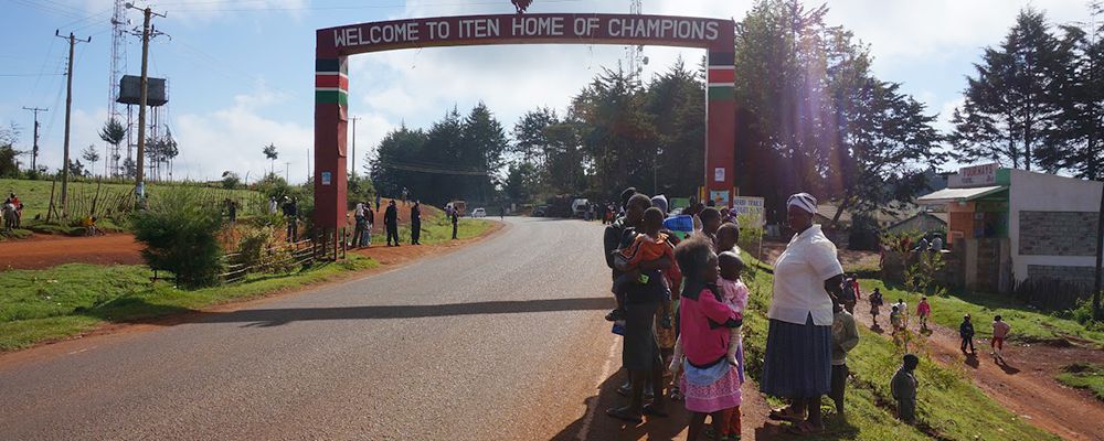 Kenya Running Archway at entrance of Iten - image by Michael Peters